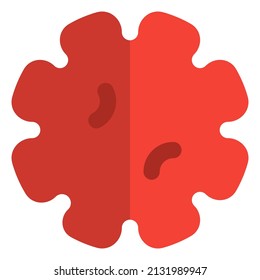 Neuartiges Koronavirus mit einer mikroskopischen Sichtstruktur Layout