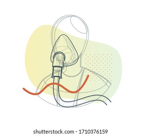 Novel Coronavirus - Non Invasive Ventilation Support - Icon as EPS 10 File