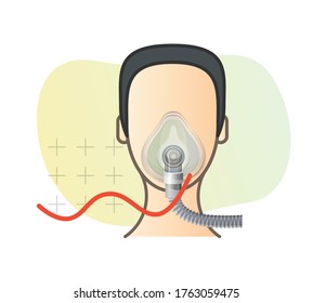 Novel Coronavirus - Non Invasive Ventilation Support - Icon as EPS 10 File