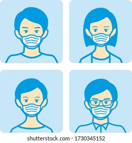 Novel coronavirus, people in medical face mask