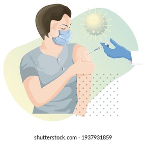 Novel Coronavirus - Vaccination Program - Illustration as EPS 10 File