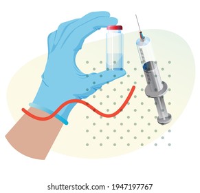Novel Coronavirus - Vaccination Program - Illustration as EPS 10 File