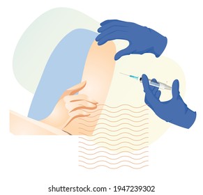 Novel Coronavirus - Vaccination Program - Illustration as EPS 10 File