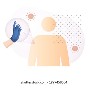 Novel Coronavirus - Vaccination Program - Illustration as EPS 10 File