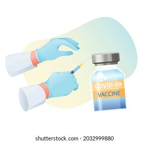 Novel Coronavirus - Impfprogramm - Illustration als EPS10-Datei