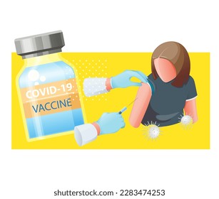 Novel Coronavirus - Vaccination Program - Illustration as EPS 10 File