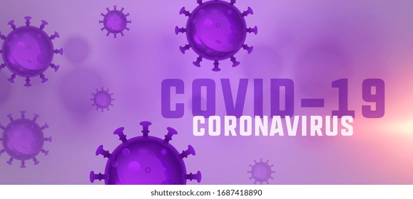 novel covid-19 coronavirus pandemic spread banner design