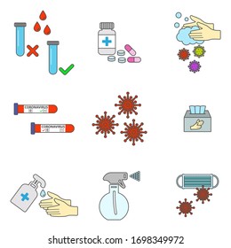 Icono Novel Covid-19 en estilo plano.Ilustración vectorial.