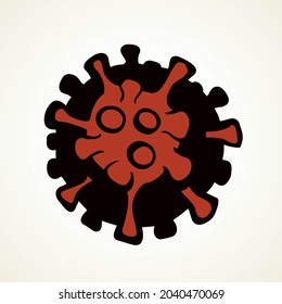 Novel H1n1 2019 sars cell global world hazard risk attent alert warn virology vaccine care set white macro view. Close up micro germ 19 molecul body fever cancer genet life draw logo sketch art design