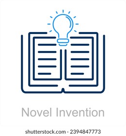 Novel Invention and idea icon concept