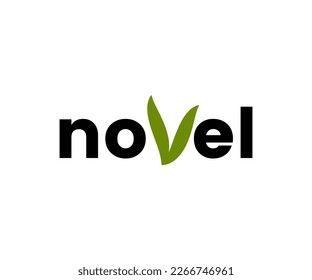 novel letter mark logo vector logo templet.