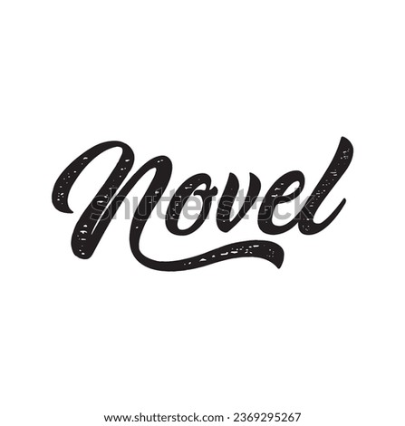 novel text on white background.
