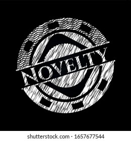 Novelty on blackboard. Vector Illustration. Detailed.