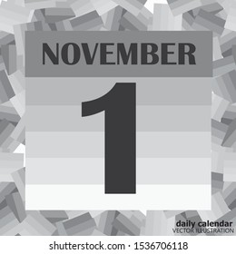 November 1 icon. For planning important day. Banner for holidays and special days. Vector Illustration.