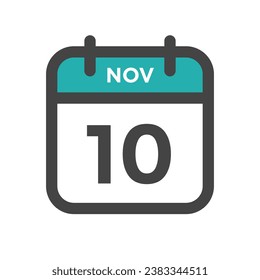 10 de noviembre Día natural o Fecha de calendario para la fecha límite o la cita