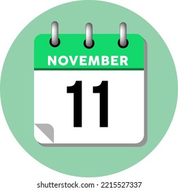 November 11 calendar icon. November