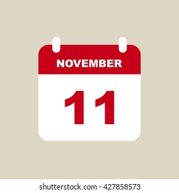 NOVEMBER 11 calendar Icon.