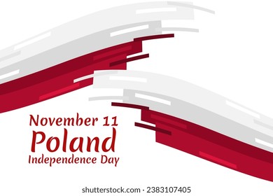 November 11, Happy Independence Day of Poland vector illustration. Suitable for greeting card, poster and banner.
