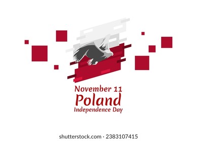 November 11, Happy Independence Day of Poland vector illustration. Suitable for greeting card, poster and banner.