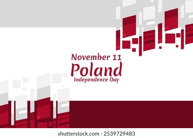 November 11, Happy Independence Day of Poland vector illustration. Suitable for greeting card, poster and banner.