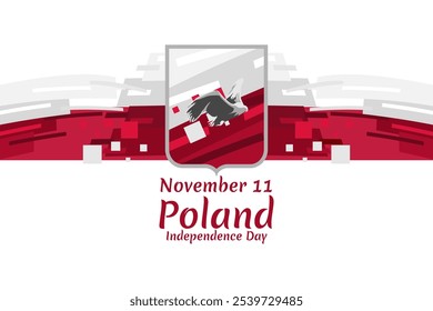 November 11, Happy Independence Day of Poland vector illustration. Suitable for greeting card, poster and banner.