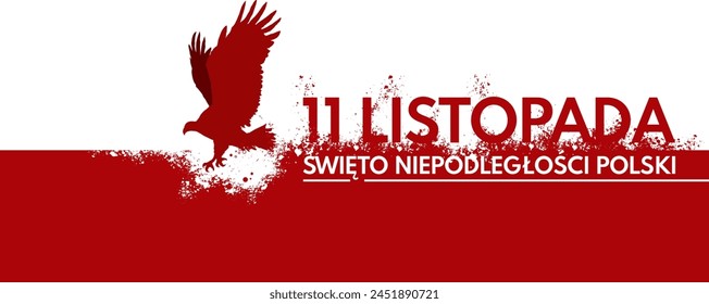 November 11, Polish Independence Day - banner, vector illustration