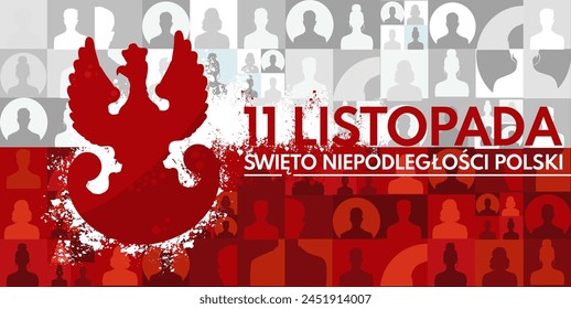 November 11, Polish Independence Day - banner, vector illustration