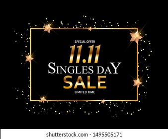 November 11 Singles Day Sale. Vector Illustration EPS10

