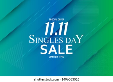 November 11 Singles Day Sale. Vector Illustration EPS10
