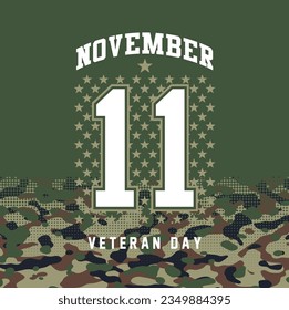 November 11 Veterans Day Tshirt Print.
Veteran day poster pattern. American Patriot. Veteran Sport Shirt Print.  t-shirt graphics