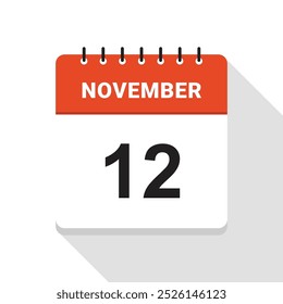 November 12 Calendar Date icon