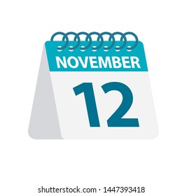 November 12 - Calendar Icon - Vector Illustration