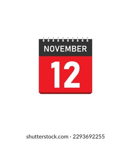 November 12 Concept Design. Vector Illustration.	
