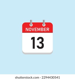 November 13 Concept Design. Vector Illustration.	
