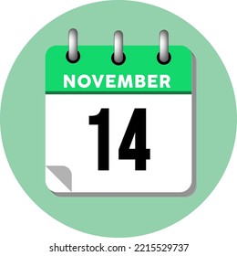 November 14 calendar icon. November