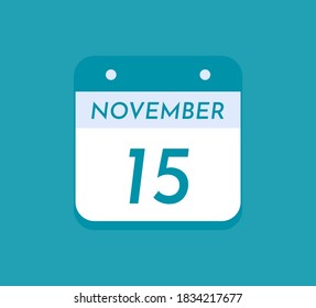 November 15 Single Day Calendar, 15 November