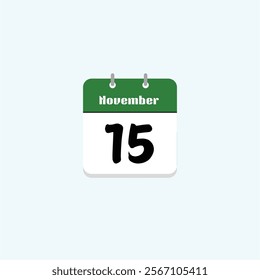 November 15th: Calendar Date Illustration