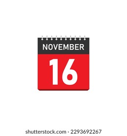 November 16 Concept Design. Vector Illustration.	
