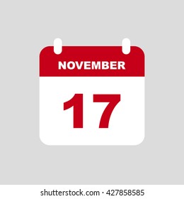 NOVEMBER 17 calendar Icon.