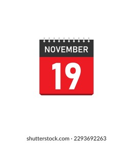November 19 Concept Design. Vector Illustration.	
