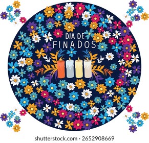 november 2 is dia dos finados grave death cemetery Vector illustration. Good for banner, poster, greeting card, party card, invitation, template, advertising, campaign, and social media.