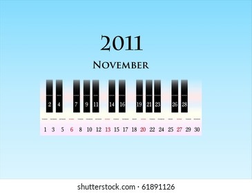 november 2011 ( piano keys )