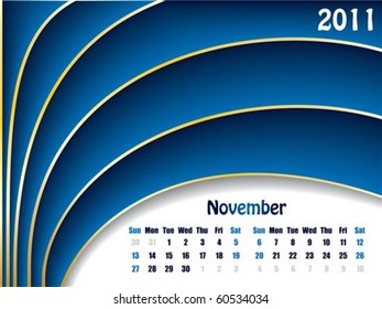 November 2011 wave design calendar