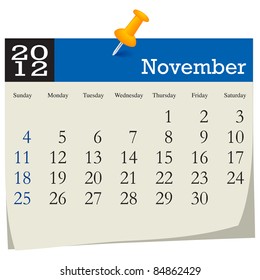 November 2012 Calendar