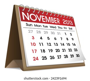 November 2013 Calendar Vector