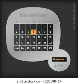 November 2014 Calendar 