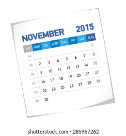 November 2015 European Calendar