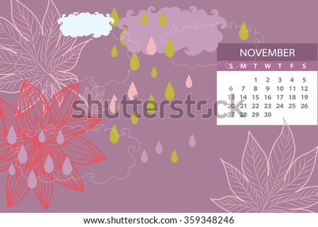 November 2016 calendar