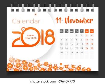 November 2018. Desk Calendar 2018