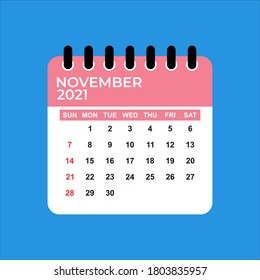 November calendar 2021